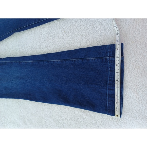 ANTHROPOLOGIE Pilcro & Letterpress Flare High Rise Trouser Bootcut in Blue sz 28 - Picture 8 of 11
